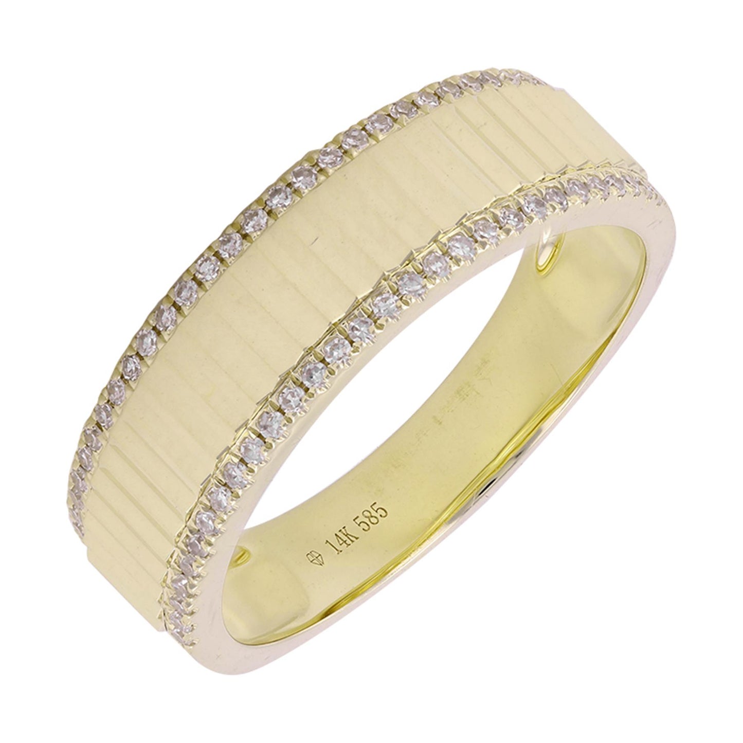 Fluted Diamond Band