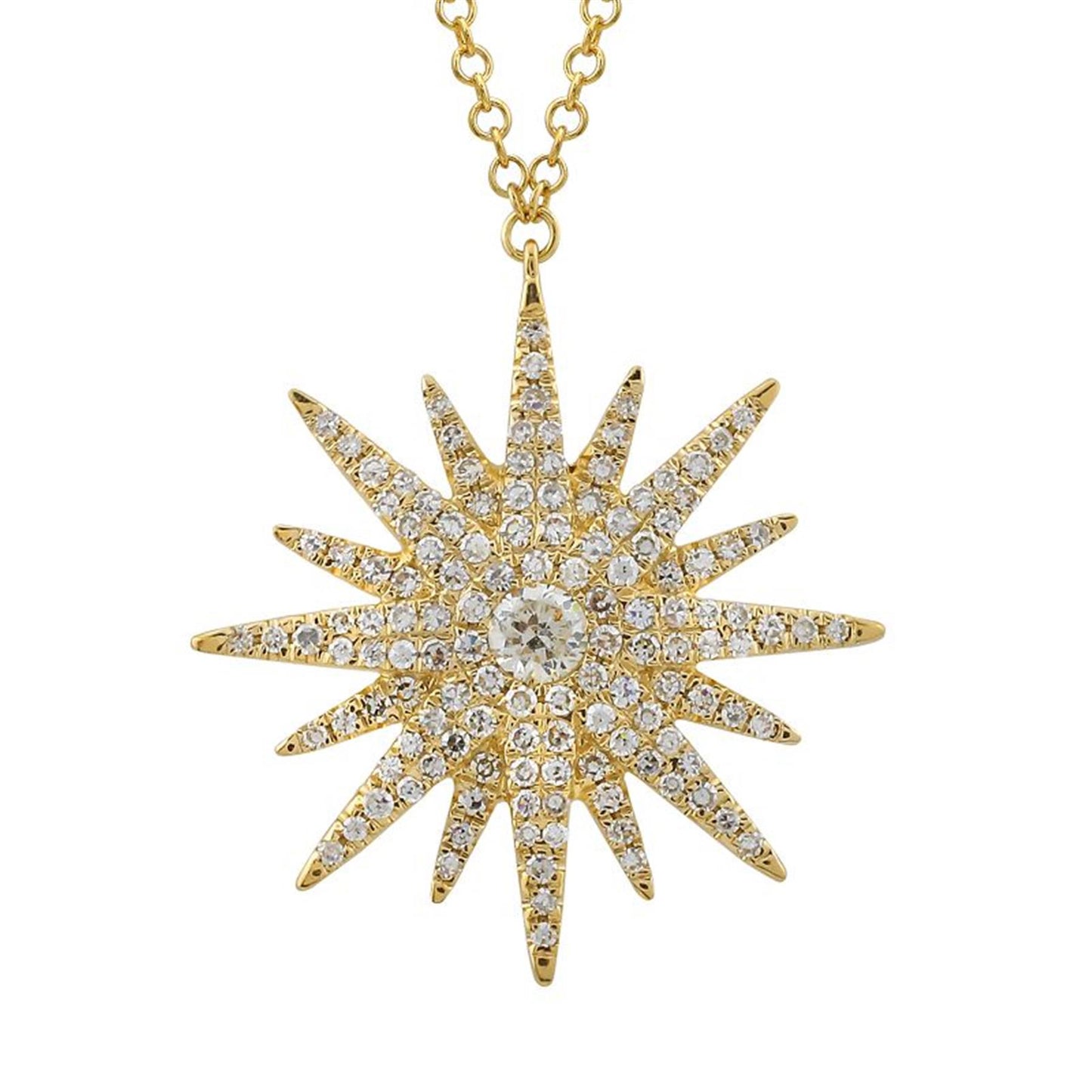 DIamond Sunburst Necklace