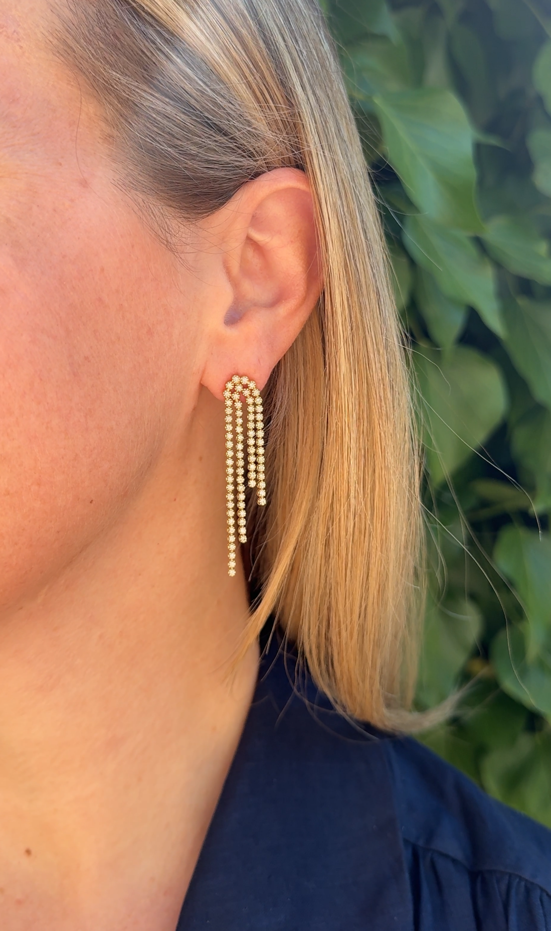 Diamond Tassel Earrings