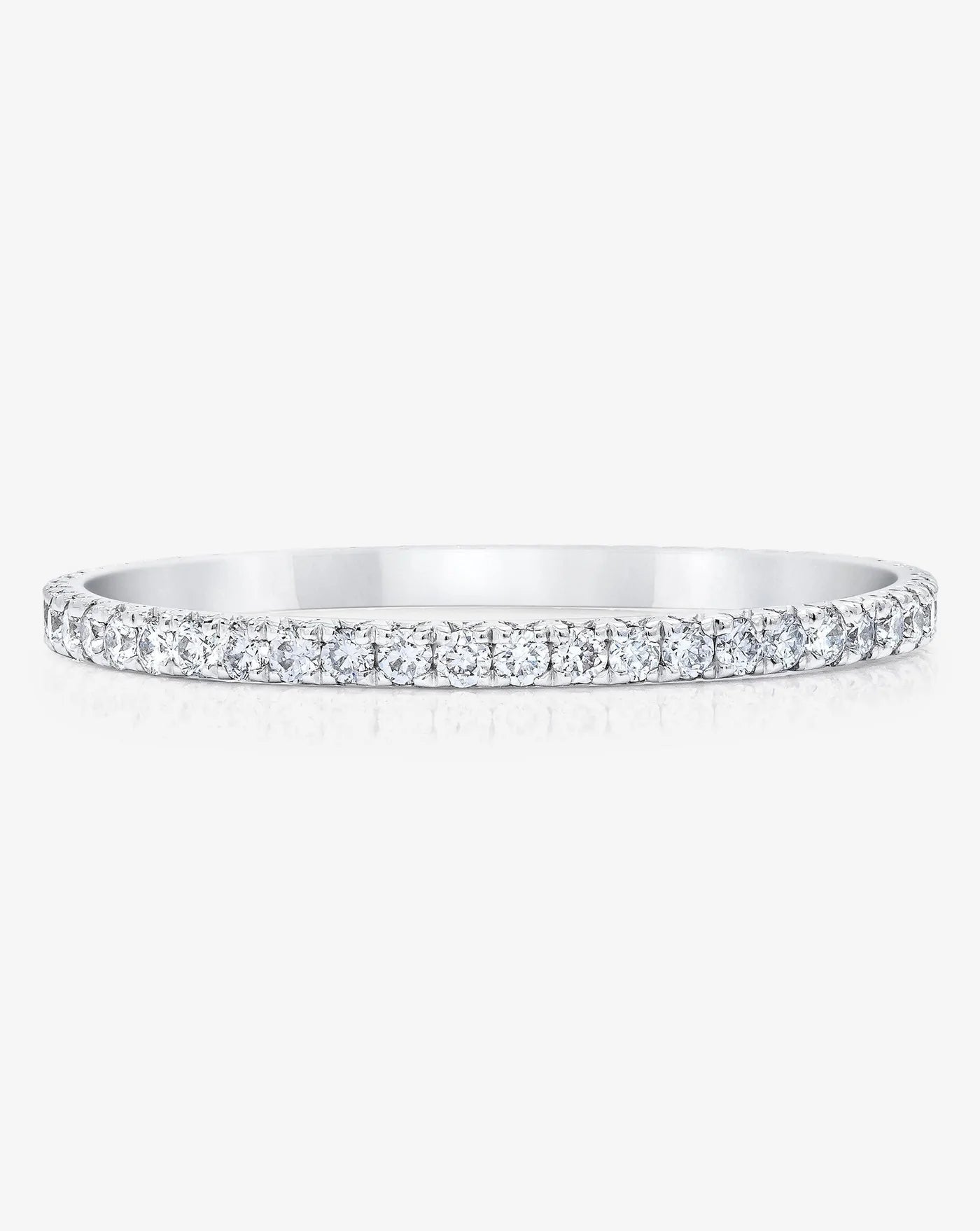 14K White Gold Micro Pavé Eternity Band