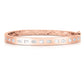 Baguette and Pear Diamond Geometric Inlay Bangle in Rose Gold
