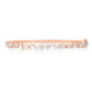 Baguette and Round Diamond Bangle in Rose Gold