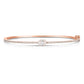 Emerald Illusion Center Pave Bangle in Rose Gold