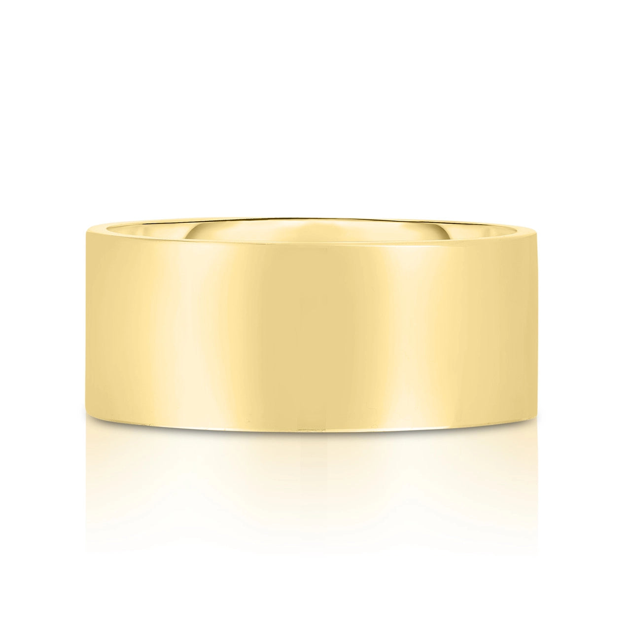 Flat Gold Band 8mm in Yellow Gold