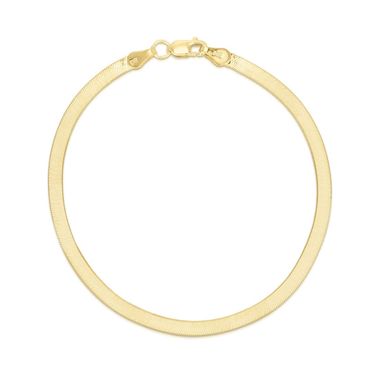 Herringbone Bracelet in 14K Yellow Gold 2.8mm