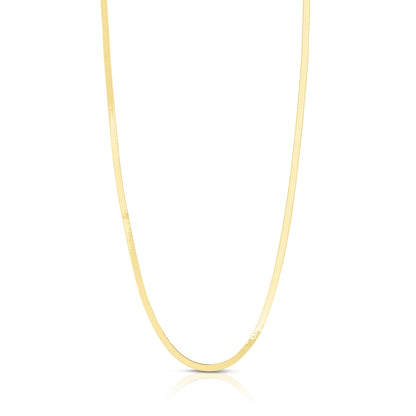 Herringbone Chain Necklace 2.8mm in Yellow Gold