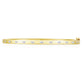Inlay Diamond Baguette Bangle in Yellow Gold