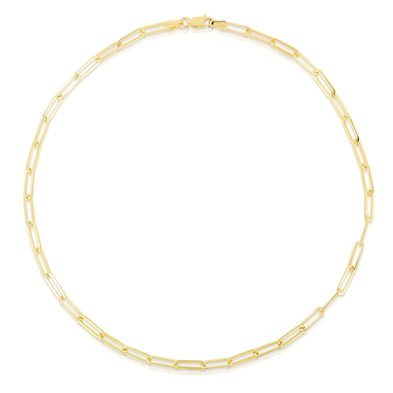 Long Link Bracelet in yellow gold