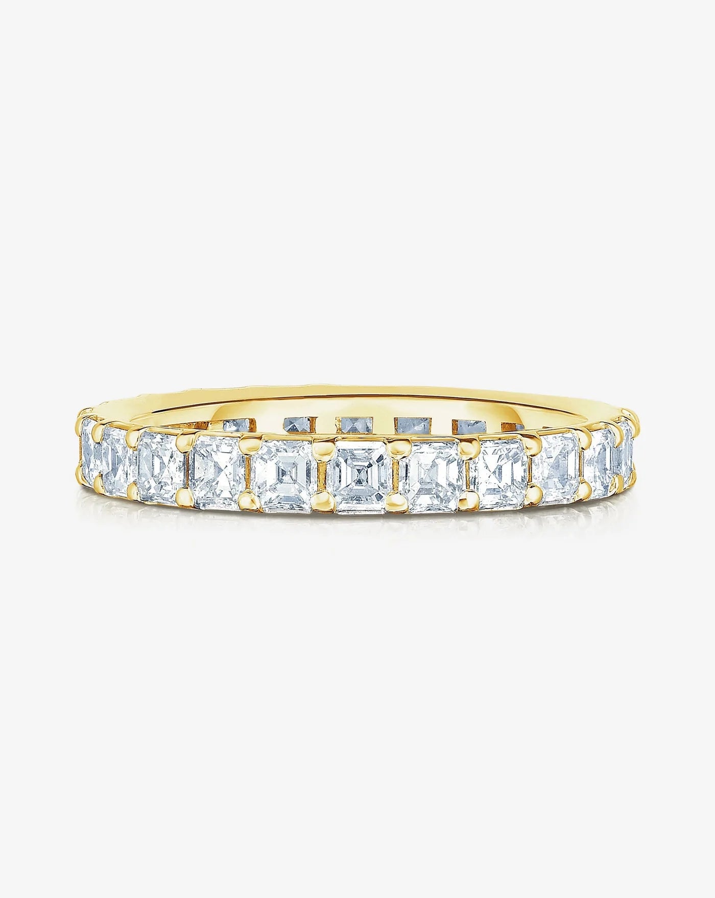 Mini Asscher Cut Eternity Band in 14K Yellow Gold