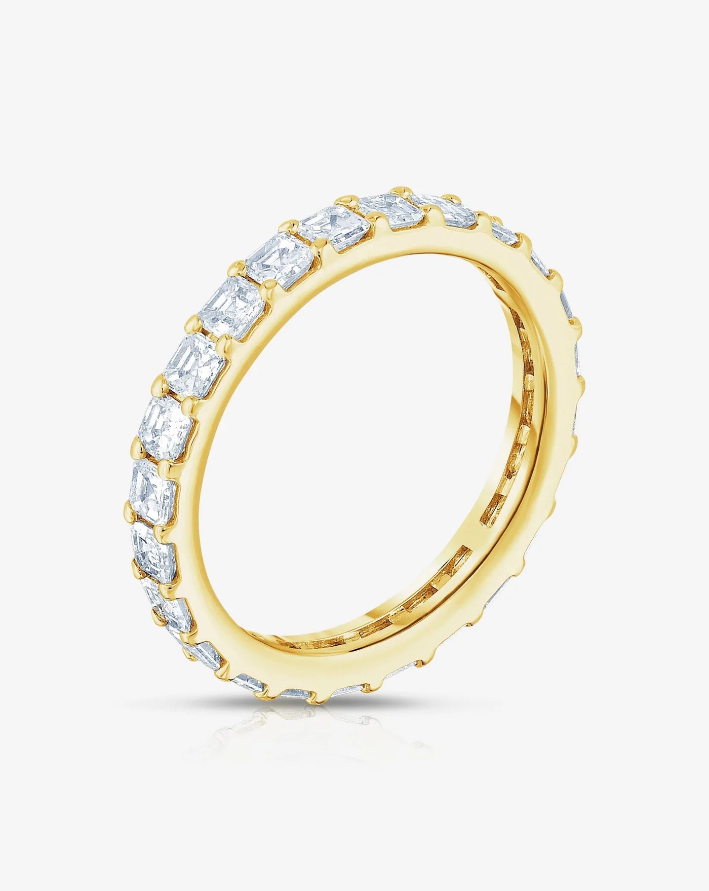 Mini Asscher Cut Eternity Band in 14K Yellow Gold