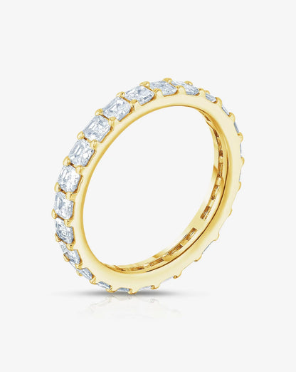 Mini Asscher Cut Eternity Band in 14K Yellow Gold