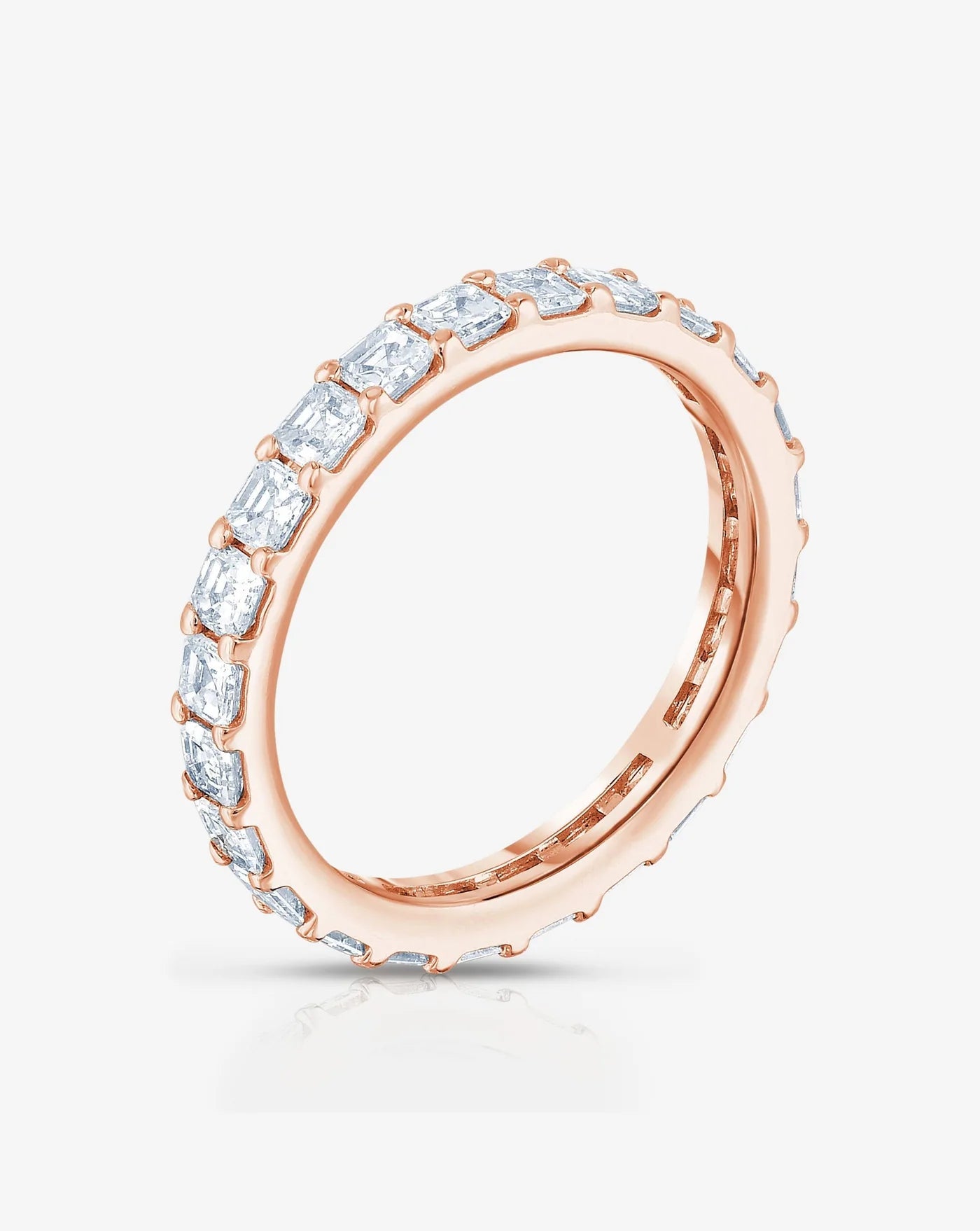 Mini Asscher Cut Eternity Band in 14K Rose Gold