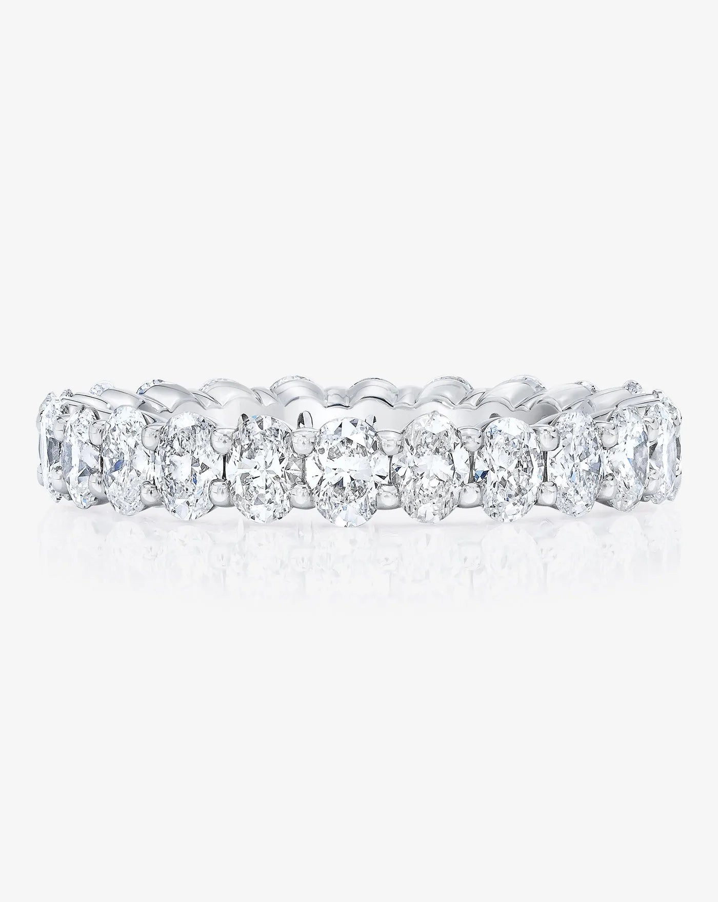 Mini Oval Eternity Band in Platinum