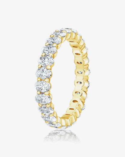 Mini Oval Eternity Band in 14K Yellow Gold