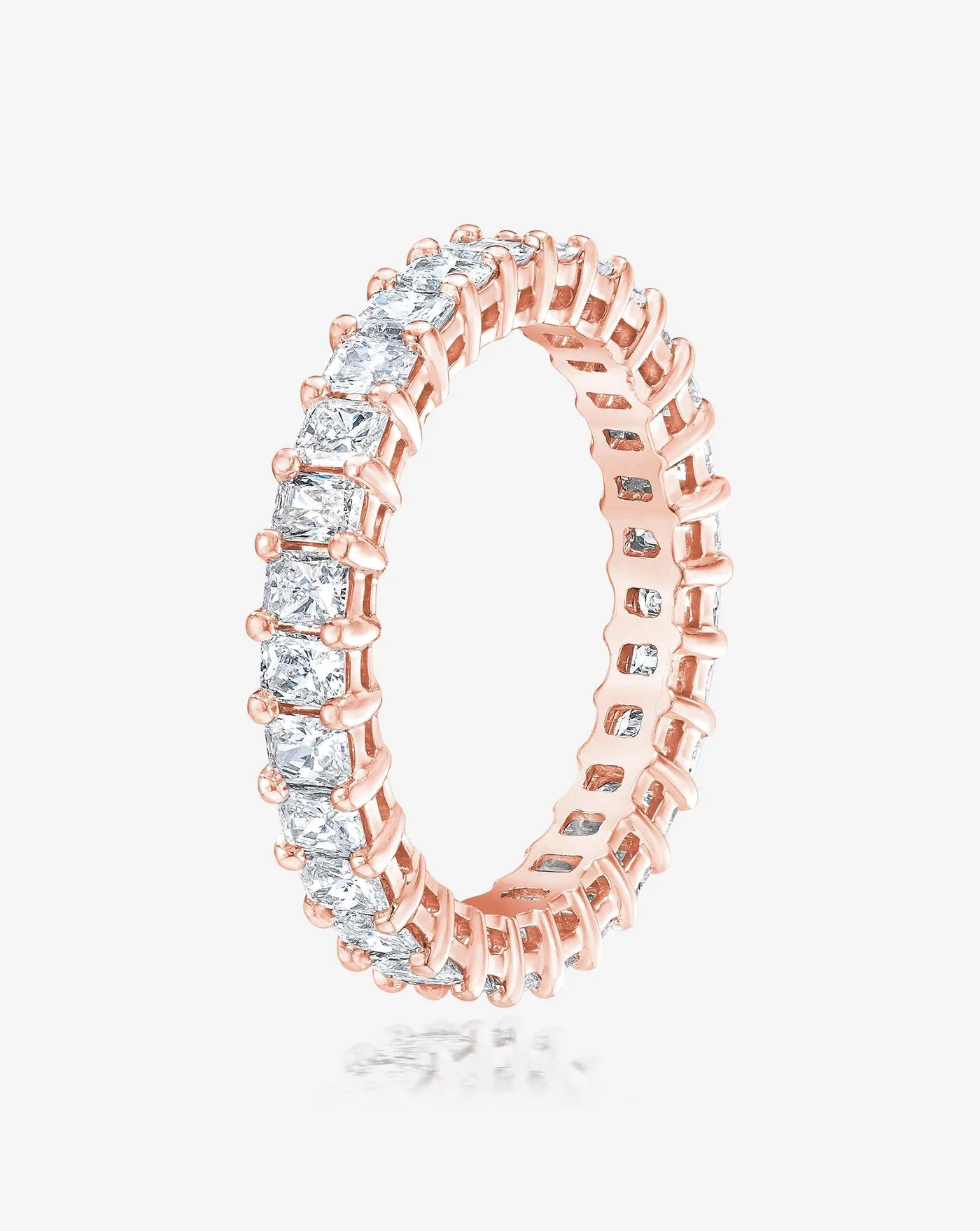 Mini Radiant Eternity Band in 14K Rose Gold