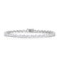 Offset Tennis Bracelet in White Gold