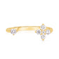 Open Diamond Kousa Flower Ring in Yellow Gold