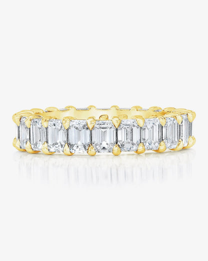 Petite Emerald Cut Eternity Band 14K Yellow Gold