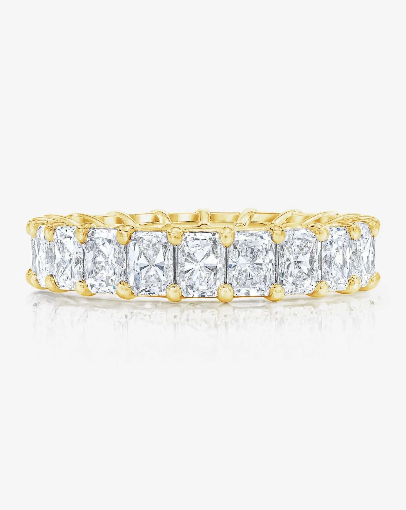 Petite Radiant Eternity Band in 14K Yellow Gold