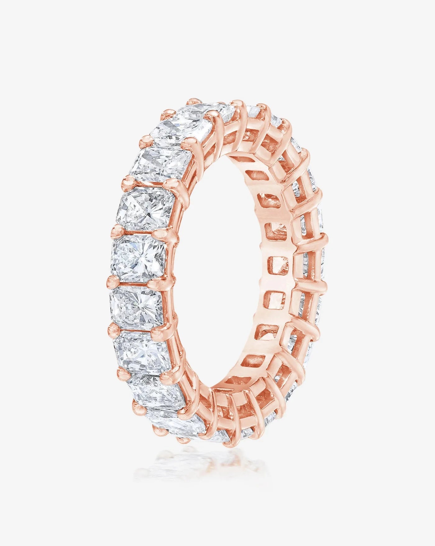 Petite Radiant Eternity Band in 14K Rose Gold