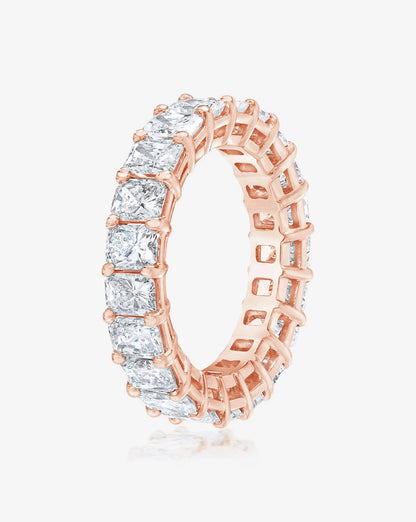 Petite Radiant Eternity Band in 14K Rose Gold