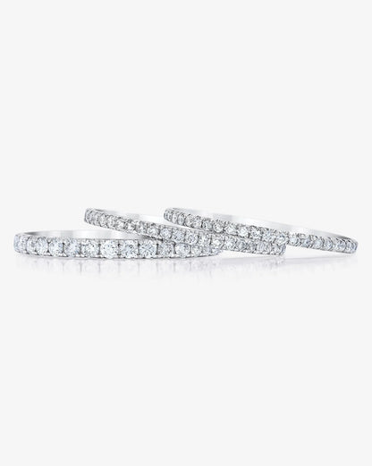 Platinum Micro Pavé Eternity Band