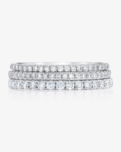 Platinum Micro Pavé Eternity Band