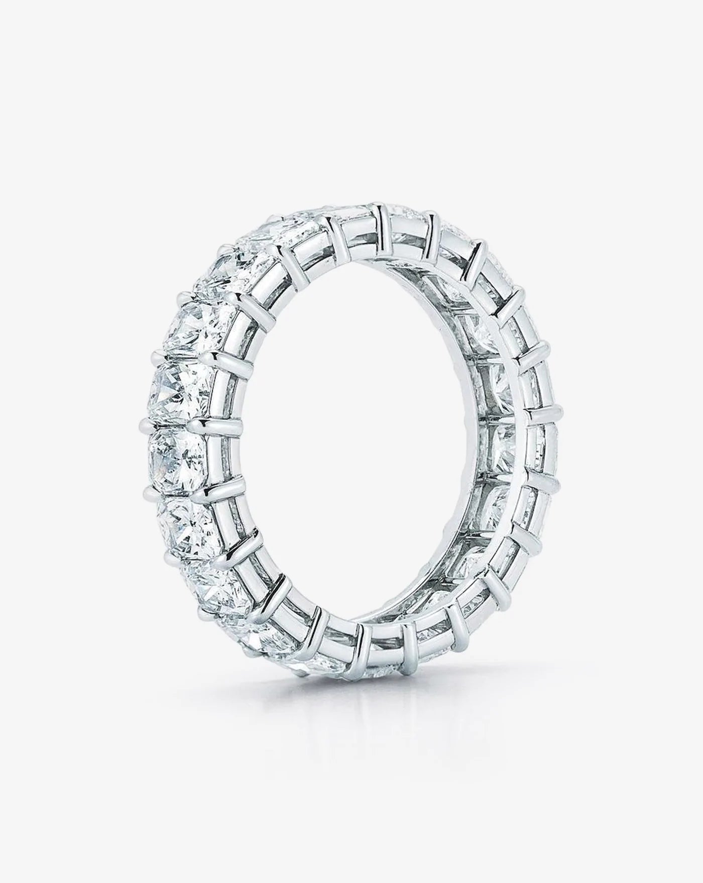 Radiant Cut Eternity Band in Platinum