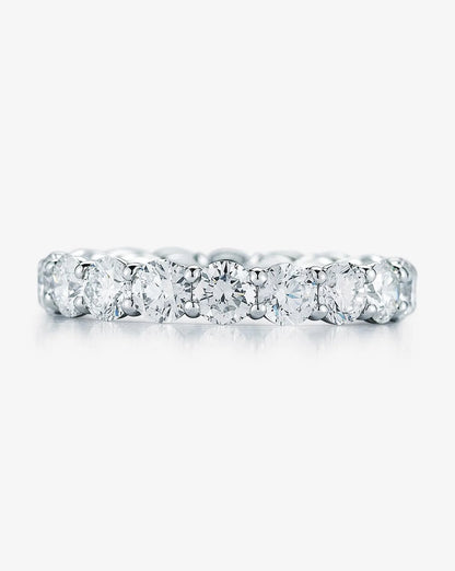 Platinum Round Diamond Eternity Band
