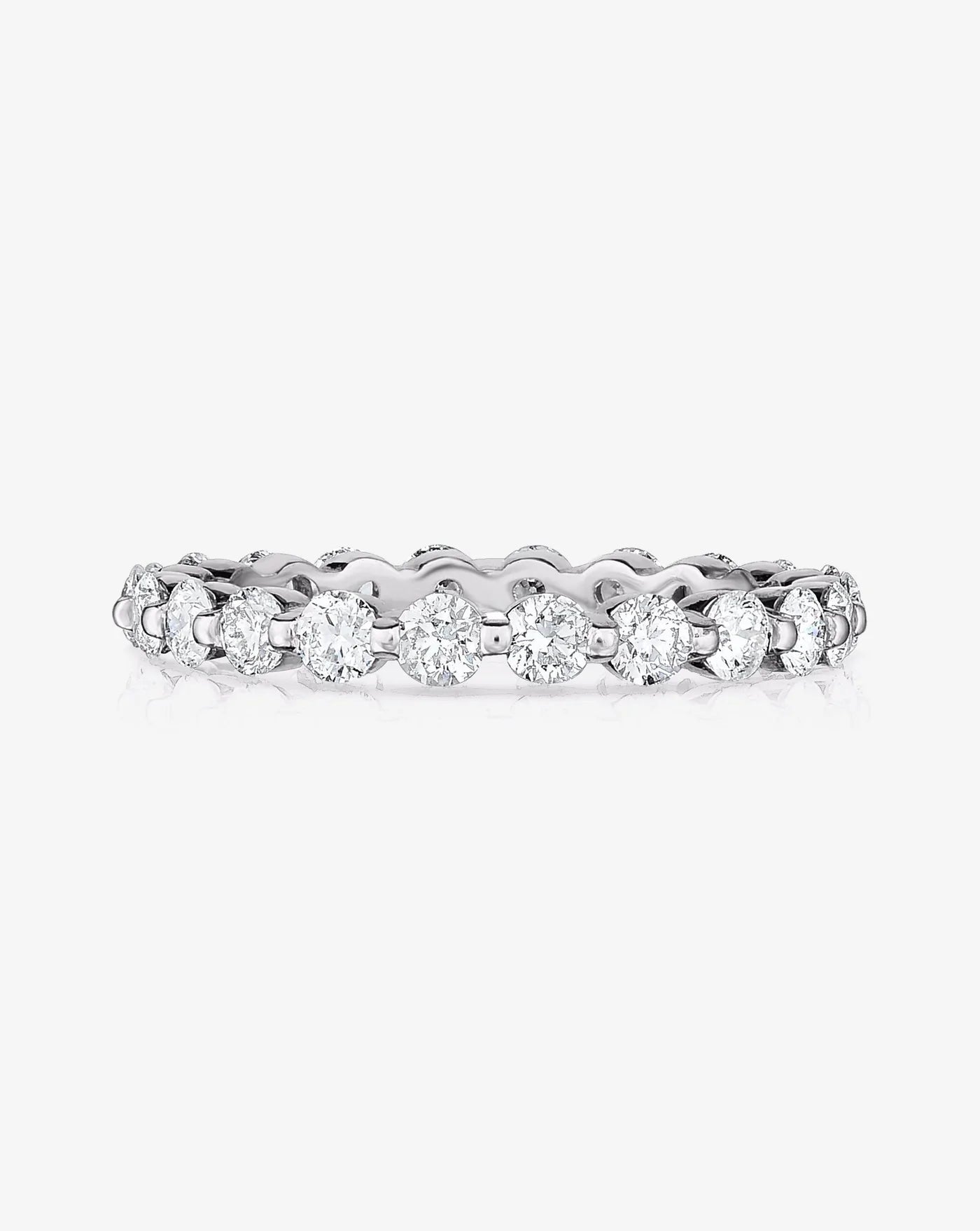 Single Prong Eternity Band in Platinum