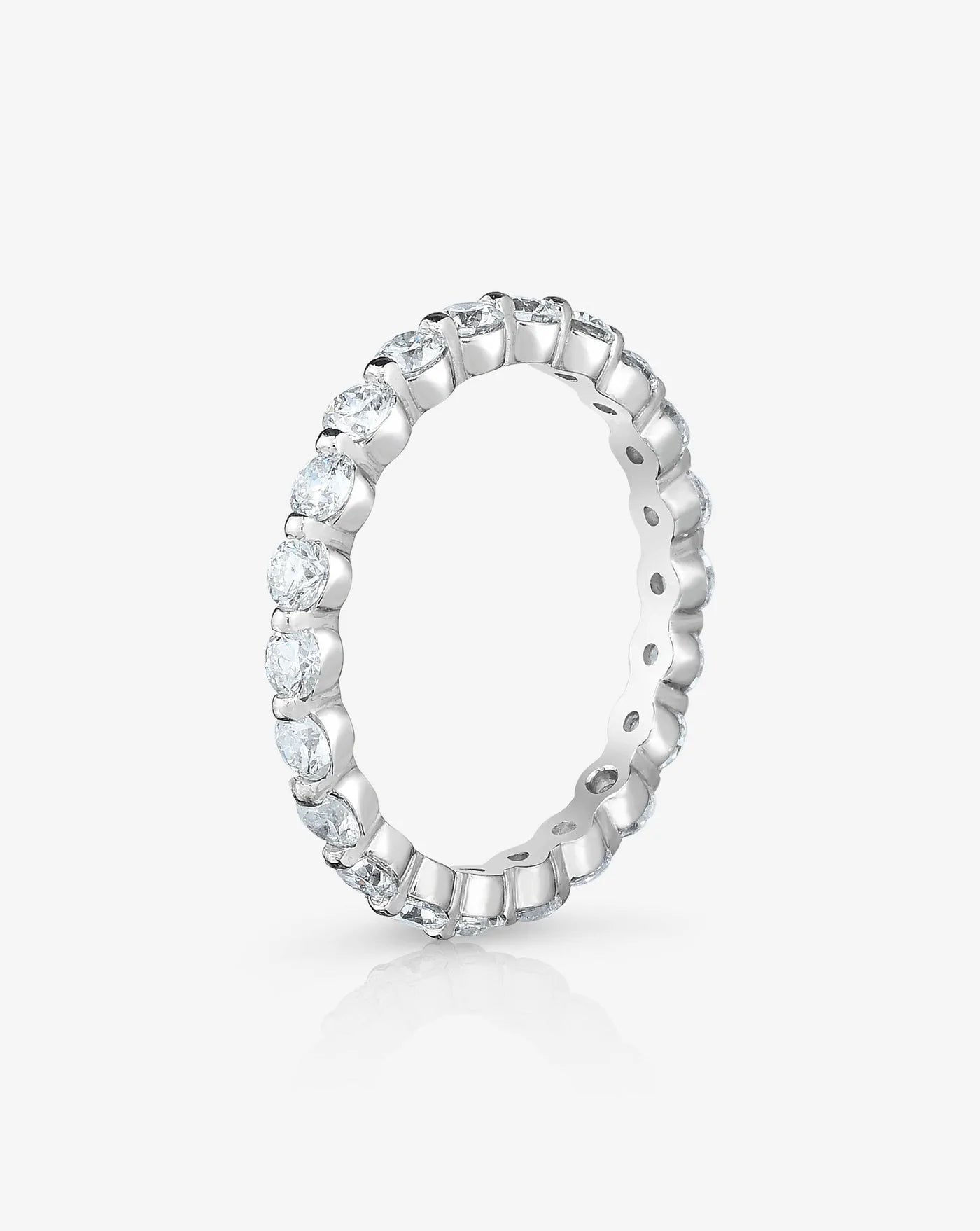 Single Prong Eternity Band in Platinum