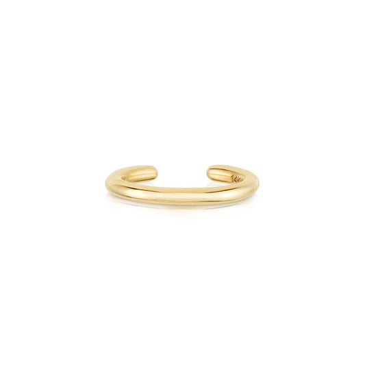 Thin Gold Ear Cuff in Yellow Gold
