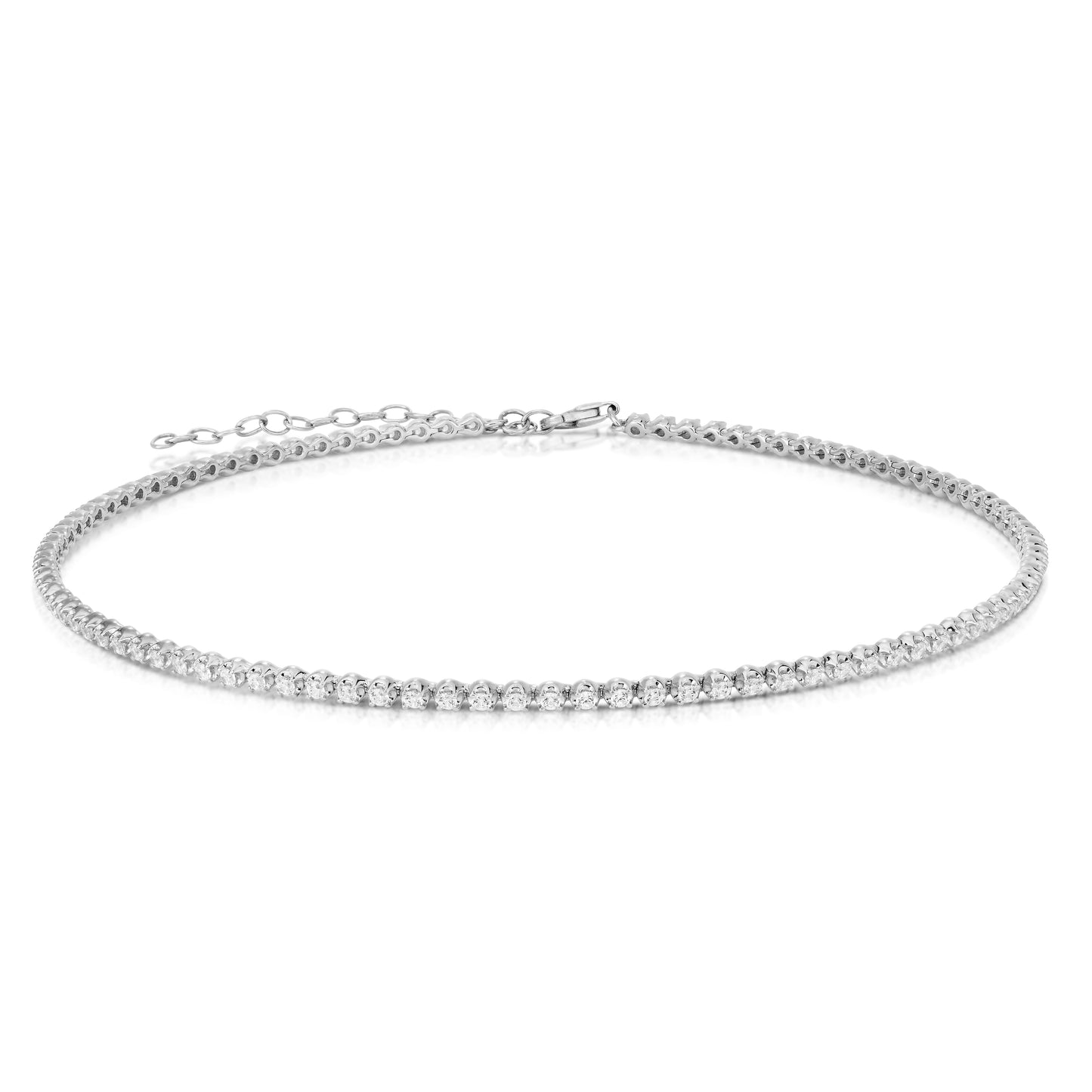 Buttercup Diamond Choker Necklace in 14K White Gold