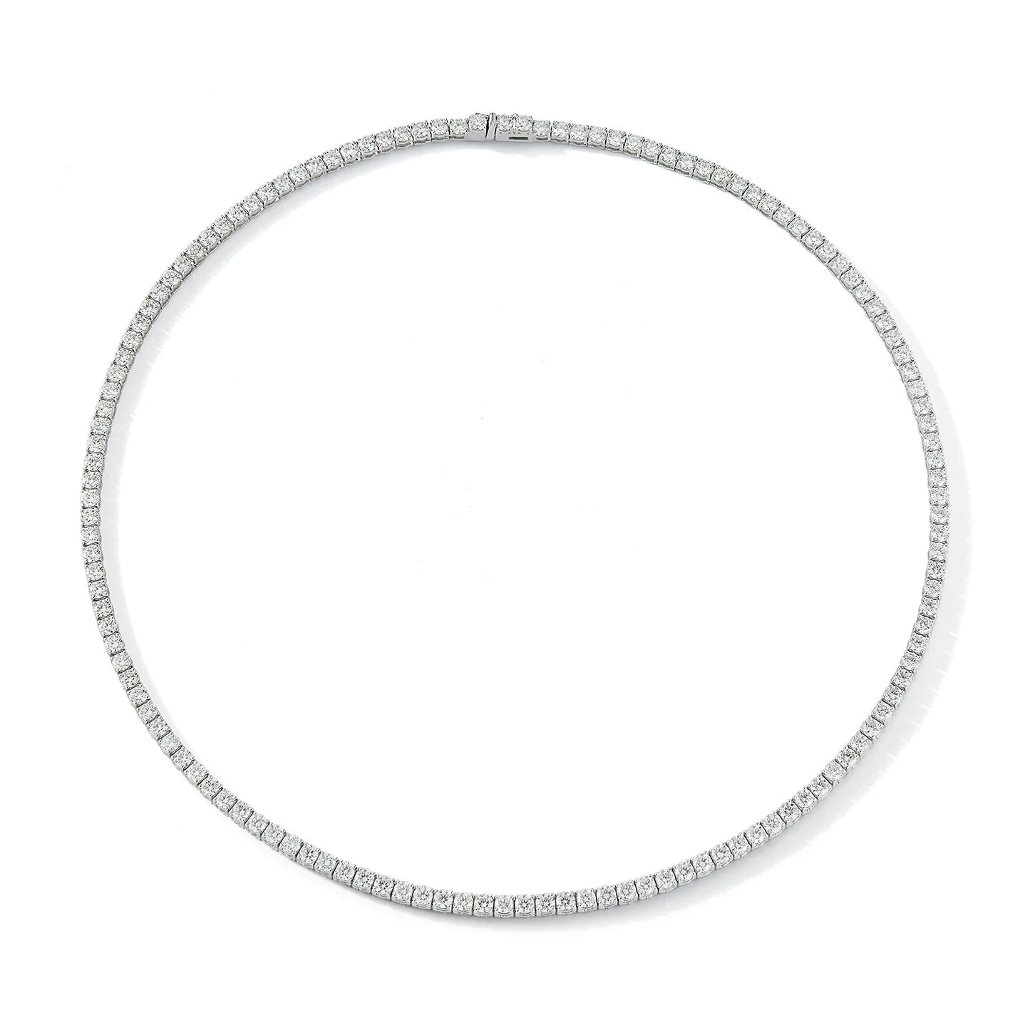 Diamond Tennis Necklace in 14K White Gold