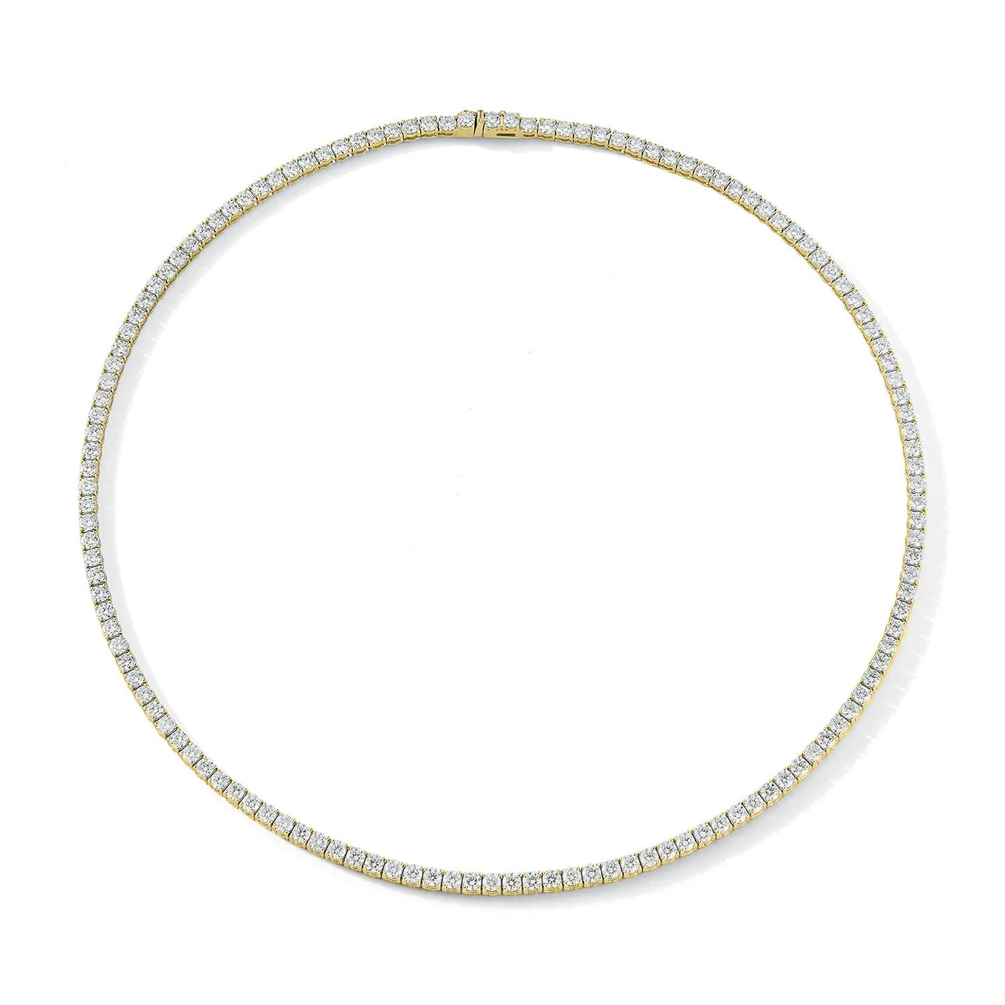 Diamond Tennis Necklace in 14K Yellow Gold