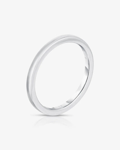 1.5mm 14K White Gold Wedding Band