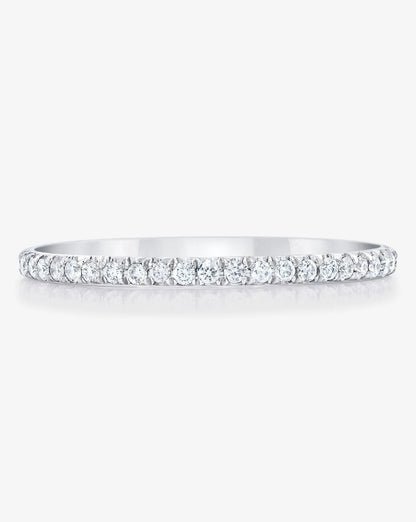 Platinum Micro Pavé Eternity Band