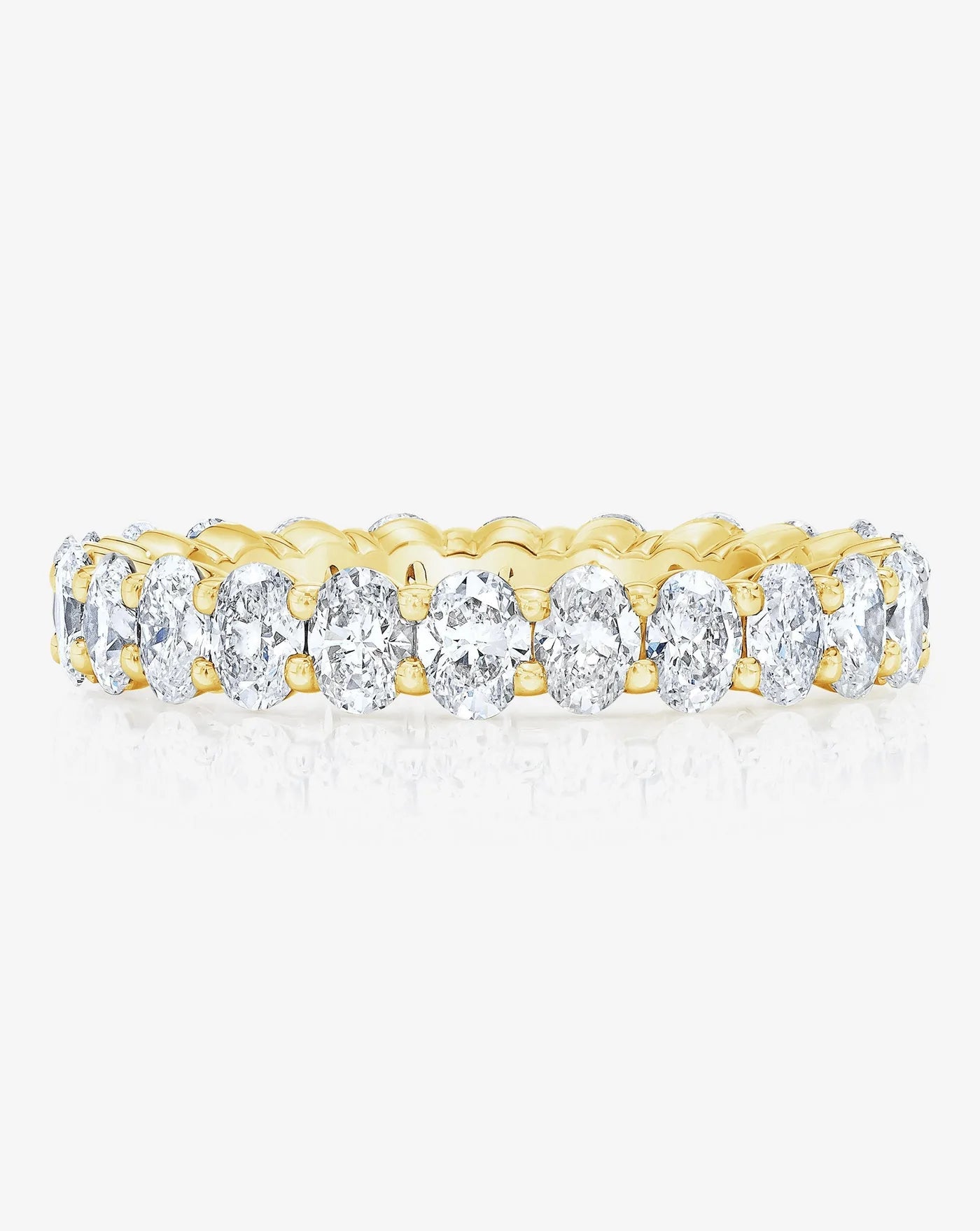 Mini Oval Eternity Band in 14K Yellow Gold