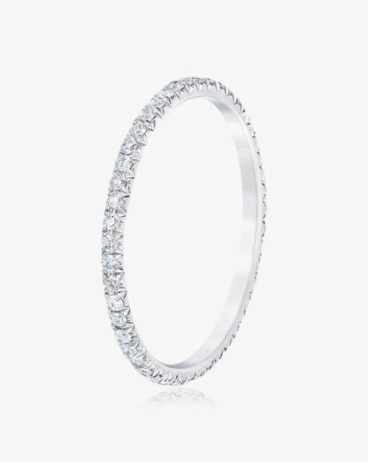 Platinum Micro Pavé Eternity Band