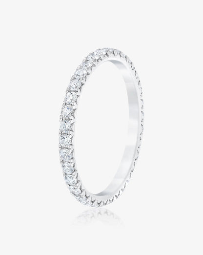 Platinum Micro Pavé Eternity Band