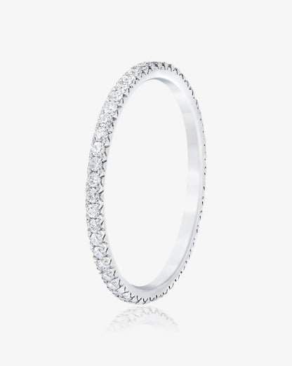 Platinum Micro Pavé Eternity Band