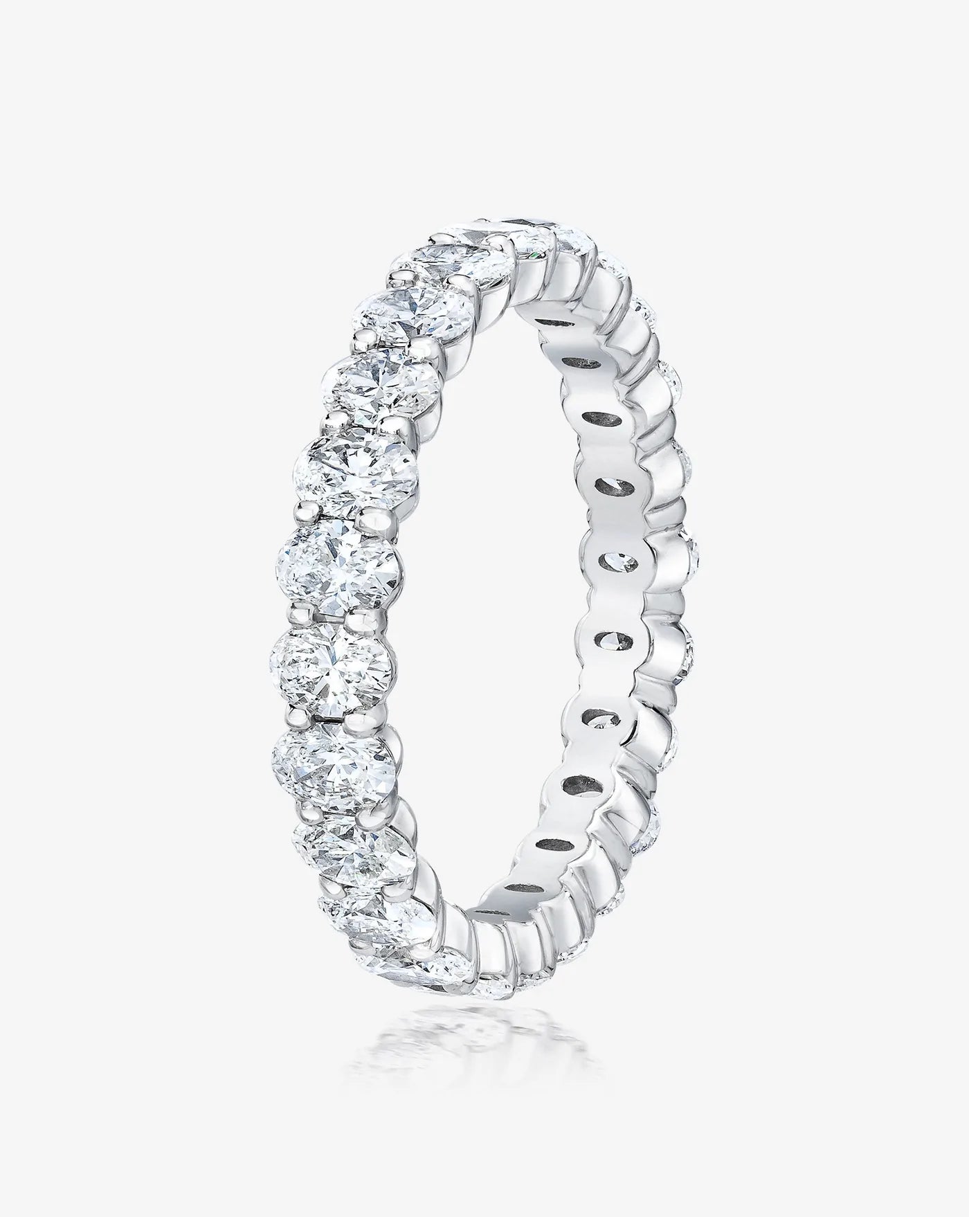 Mini Oval Eternity Band in Platinum