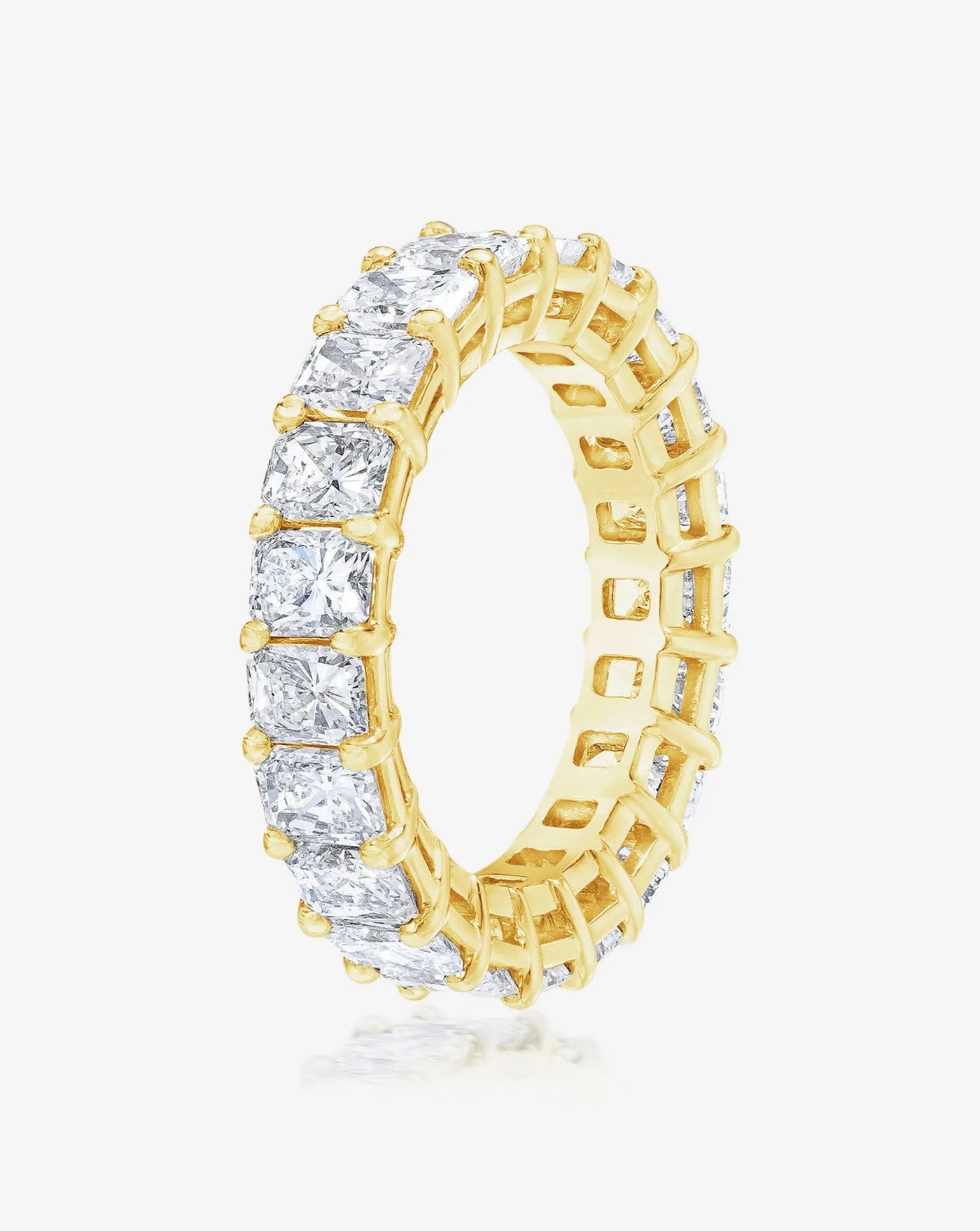 Petite Radiant Eternity Band in 14K Yellow Gold